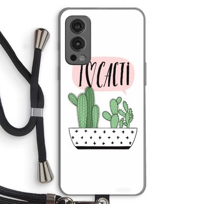 I love cacti: OnePlus Nord 2 5G Transparant Hoesje met koord