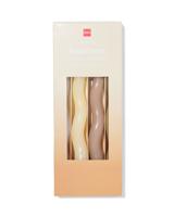HEMA Dinerkaarsen ⌀2.2x25cm wave ivoor-naturel - 4 stuks (naturel)