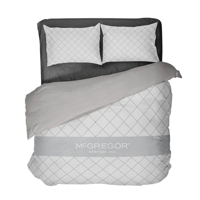 Dekbedovertrek McGregor - Katoen - Times Square - Eenpersoons (140x200 Cm) - Taupe Katoen - Strepen - McGregor - Dekbed-Discounter.nl