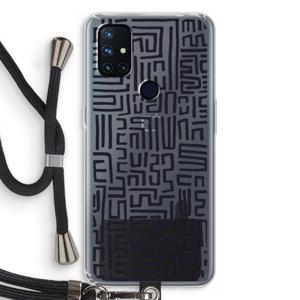 Moroccan Print: OnePlus Nord N10 5G Transparant Hoesje met koord