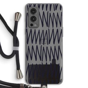 Marrakech Zigzag: OnePlus Nord 2 5G Transparant Hoesje met koord