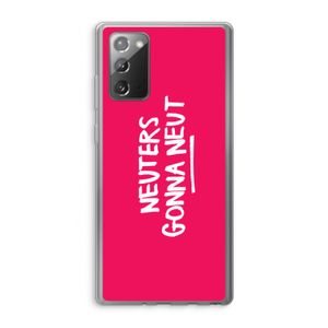 Neuters (roze): Samsung Galaxy Note 20 / Note 20 5G Transparant Hoesje