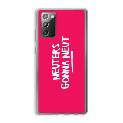 Neuters (roze): Samsung Galaxy Note 20 / Note 20 5G Transparant Hoesje