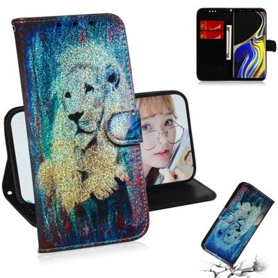 Gekleurde tekening patroon kleurrijke magnetische Buckle horizontale Flip PU lederen draagtas met houder & kaartsleuven & portemonnee & Lanyard voor G