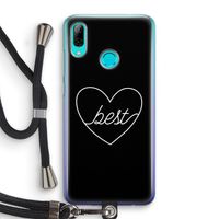 Best heart black: Huawei P Smart (2019) Transparant Hoesje met koord