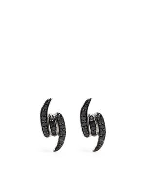 Stephen Webster boucles d'oreilles Forget Me Knot en or blanc 18ct pavées de diamants - Argent