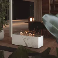 Planika Cabo Daze/Laurent | Planika Fires | Vrijstaande bioethanol haard | Zwart of wit marmerlook | Dekton afwerking