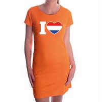Oranje jurkje I love Holland hartje voor dames XL  -