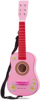 Gitaar - Roze met Bloemen Gitaar - Roze met Bloemen