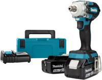 Makita dtw301rtj | accu slagmoersleutel | set | 18v | 2 x 5.0 ah accu en snellader | in mbox