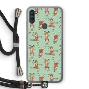 Gymboys: Samsung Galaxy A11 Transparant Hoesje met koord