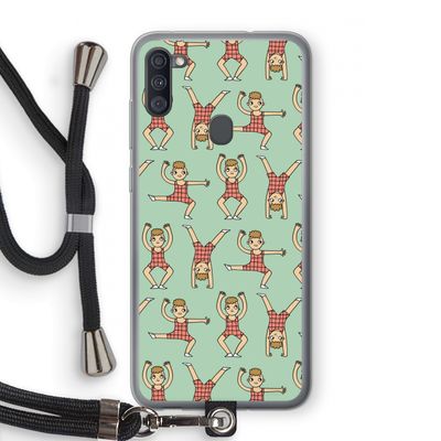 Gymboys: Samsung Galaxy A11 Transparant Hoesje met koord