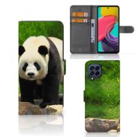 Samsung Galaxy M53 | Telefoonhoesje | Met pasjeshouder | Panda