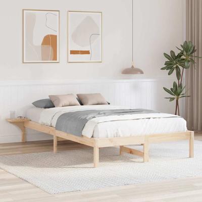 Bedframe met nachttafels Bruin 140 x 190 cm Bruin