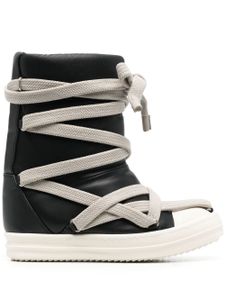 Rick Owens baskets montantes Jumbo Puffer à lacets - Noir