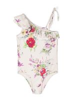 ZIMMERMANN Kids maillot de bain asymétrique à fleurs - Tons neutres