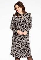 Yoek Jurk grandad kraag EMILY | Zwart | Maat 58/60 Yoek Jurk grandad kraag EMILY | Zwart | Maat 58/60