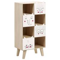 Beliani - RUPERT - Boekenkast - Lichthout|Wit - MDF