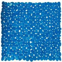 MSV Douche|bad anti-slip mat badkamer - pvc - donkerblauw - 54 x 54 cm