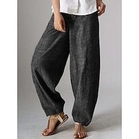 Dames Broeken Harembroek Volledige lengte Modieus Streetwear Buiten Straat Grijs Leger Groen S M Herfst Winter Lightinthebox