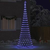 LED Kerstboom met 450 LED Blauw 138.5 x 138.5 x 399 cm Metaal