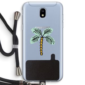 Palmboom: Samsung Galaxy J5 (2017) Transparant Hoesje met koord