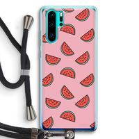 Watermeloen: Huawei P30 Pro Transparant Hoesje met koord