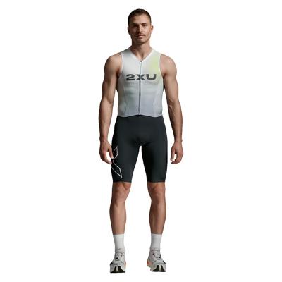 2XU Light speed react trisuit korte mouw Cool Matcha/India Ink heren