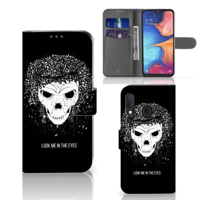 Telefoonhoesje met Naam Samsung Galaxy A20e Skull Hair Telefoonhoesje met Naam Samsung Galaxy A20e Skull Hair
