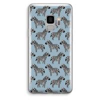 Zebra: Samsung Galaxy S9 Transparant Hoesje - thumbnail