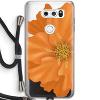 Orange Ellila flower: LG V30 Transparant Hoesje met koord