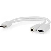 USB-C© Adapter | USB 2.0 | USB-C© Male | USB-C© Female / 3,5 mm Female | 0.10 m | Rond | Verni - thumbnail