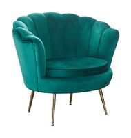 Artistiq Fauteuil 'Lizzy', Velvet, kleur Groen Artistiq Fauteuil 'Lizzy', Velvet, kleur Groen