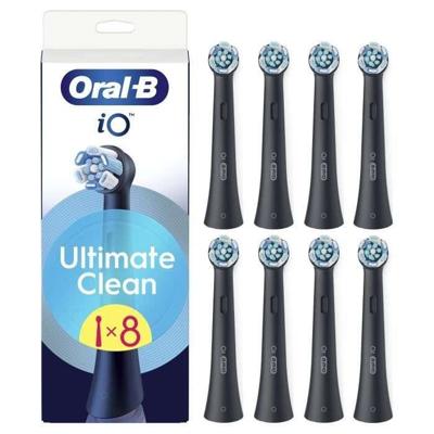 ORAL-B iO Navullingen Ultimate Clean Opzetborstel - 8 Stuks - Zwart