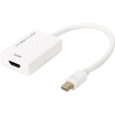 Digitus AK-340416-002-W Mini-displayport / HDMI Adapter [1x Mini-DisplayPort stekker - 1x HDMI-bus] Wit 4K UHD, Afgeschermd (dubbel) 20.00 cm