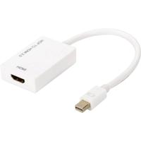 Digitus AK-340416-002-W Mini-displayport / HDMI Adapter [1x Mini-DisplayPort stekker - 1x HDMI-bus] Wit 4K UHD, Afgeschermd (dubbel) 20.00 cm