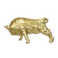 A BRONZE SCULPTURE OF AN ART BULL