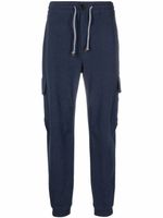 Brunello Cucinelli pantalon de jogging à lien de resserrage - Bleu