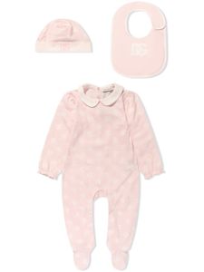 Dolce & Gabbana Kids trousseau de naissance à logo DG - Rose