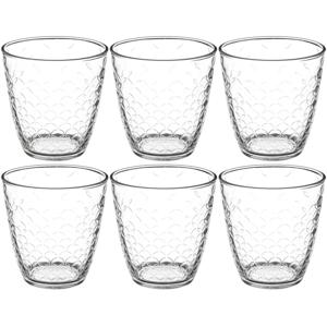 Secret de Gourmet waterglazen Rome - 6x - 250 ml - deco glas