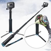 Draagbare opvouwbare statief houder Selfie Monopod Stick voor GoPro HERO 6/5 sessie /5 /4 sessie /4 /3+/3 /2 /1, Xiaoyi Sport camera's, lengte: 23,5