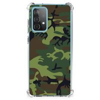 Samsung Galaxy A52 4G/5G Doorzichtige Silicone Hoesje Army Dark