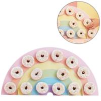 Ginger Ray snackplateau donut wall regenboog 64,5 cm | 10 stuks