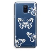 White butterfly: Samsung Galaxy A6 (2018) Transparant Hoesje White butterfly: Samsung Galaxy A6 (2018) Transparant Hoesje