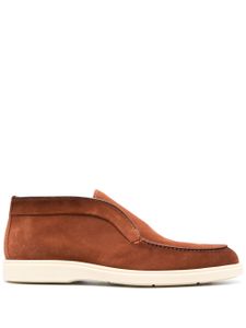 Santoni Desert slip-on suede boots - Marron