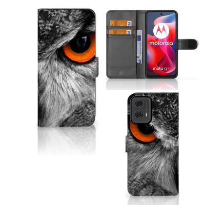Motorola Moto G24 | G04 | G24 Power | Telefoonhoesje | Met pasjeshouder | Uil
