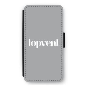 Topvent Grijs Wit: iPhone 11 Flip Hoesje