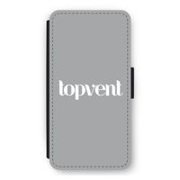 Topvent Grijs Wit: iPhone 11 Flip Hoesje