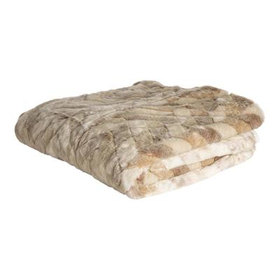 Kathleen Crème kunstbont plaid rechthoek L