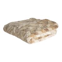 Kathleen Crème kunstbont plaid rechthoek L